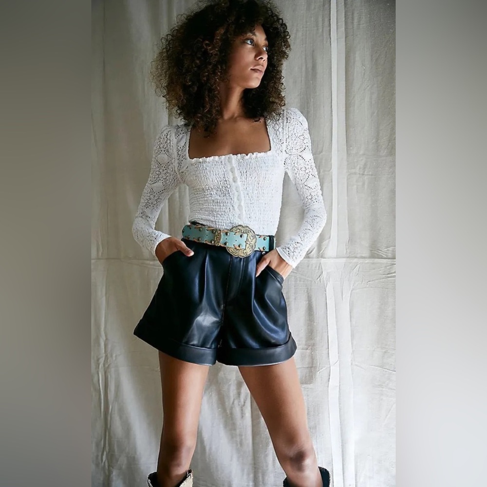 Free People White Lace Top